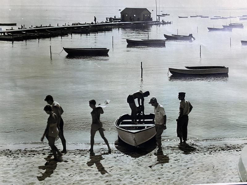 Not all boats were docked at slips in the early days at Pier Point Marina. PHOTO COURTESY WILLIAM ZOLPER